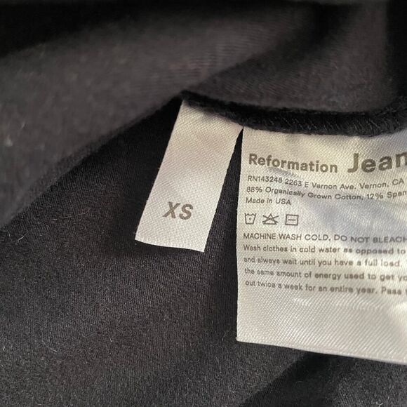 Reformation Jeans Turtleneck Bodysuit in Black - Size: XS - Picture 3 of 6